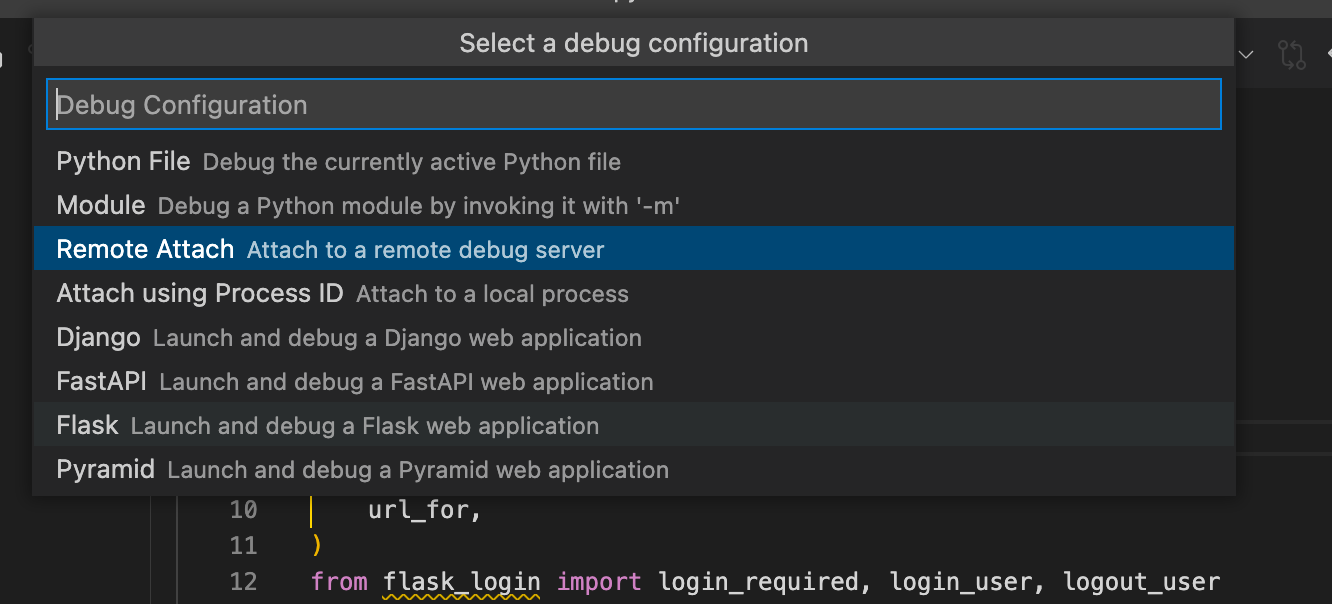 Remote Attach Option