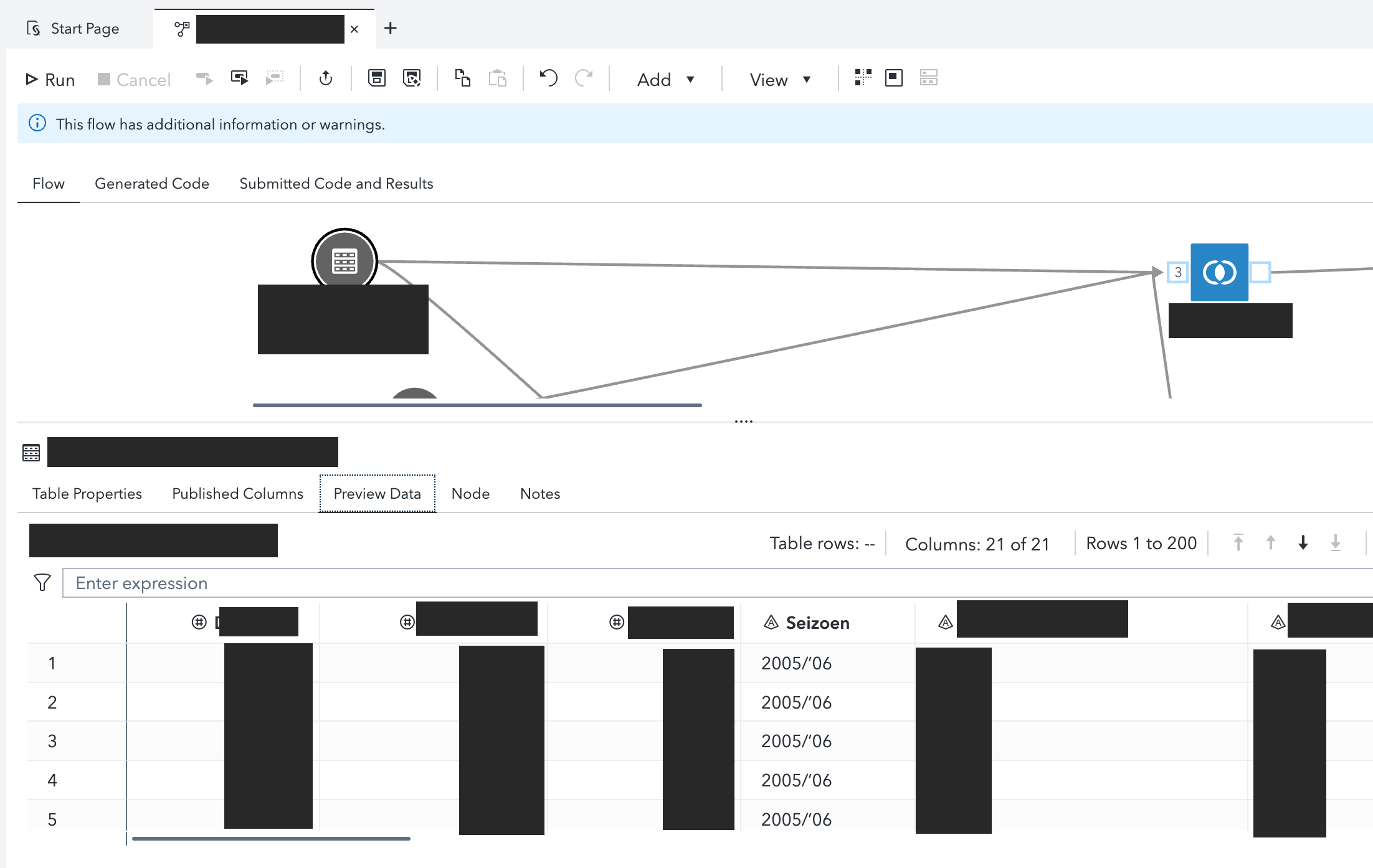 SAS Preview Filtering